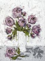 Pink Peonies In White by Christie Younger